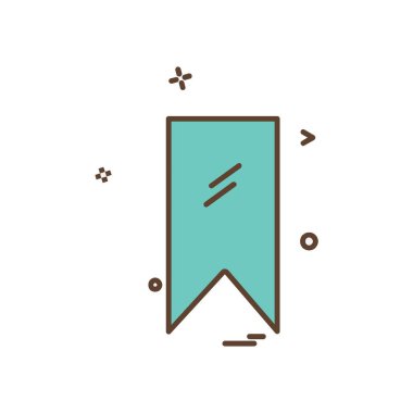 Etiketi simgesi tasarım, renkli vektör çizim