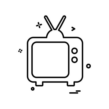 TV simgesi tasarım vektörü