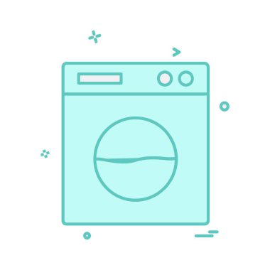 Çamaşır makinesi simgesi tasarım vektörü