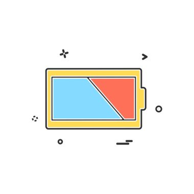 Batarya simgesi tasarım vektörü