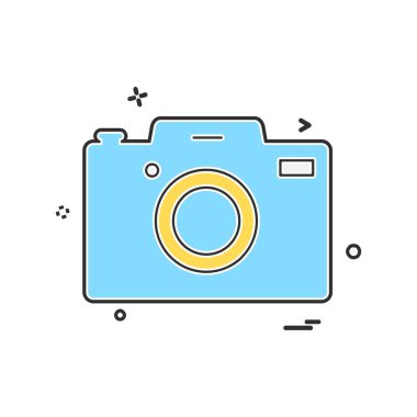 Kamera simgesi tasarım vektörü