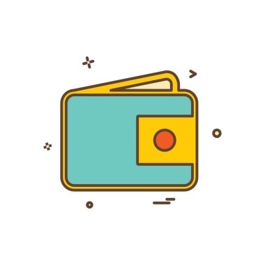 m-cüzdan simgesi tasarım, vektör çizim