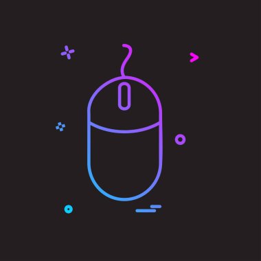 Bilgisayar fare düz simge vektör çizim 