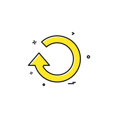 yenileme yeniden simge vektör tasarımı