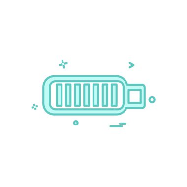 Batarya simgesi tasarım vektörü