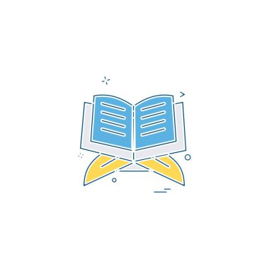 Kutsal Kuran simgesi tasarım vektörü