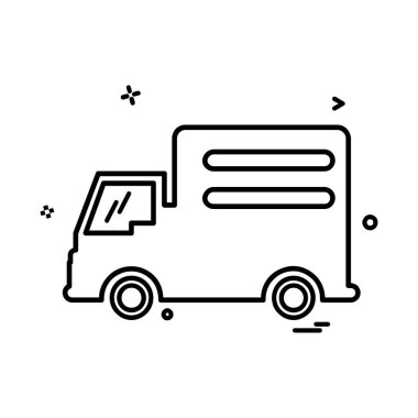 Kamyon simgesi tasarım vektörü