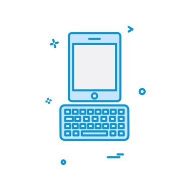 Tablet simgesi tasarım, renkli vektör çizim