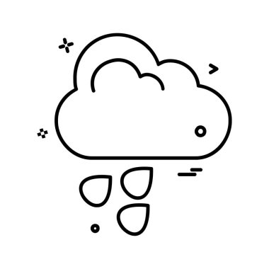 Weather simge vektör beyaz arka plan üzerinde