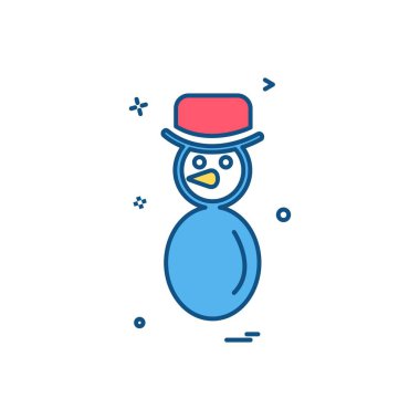 Kardan adam simge tasarlamak vektör