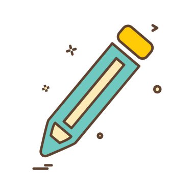 Kalem simgesi tasarım vektörü 