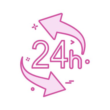 saat düz ikon vektör illüstrasyonu 