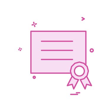 Ödülü diploma simge vektör tasarımı