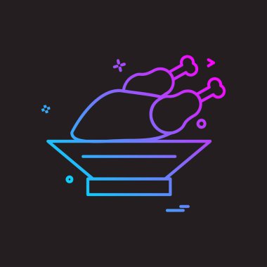 Gıda simgesi tasarım vektörü