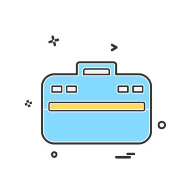 Evrak Çantası'nı simge tasarlamak vektör 