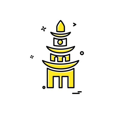 Tapınak simge tasarlamak vektör