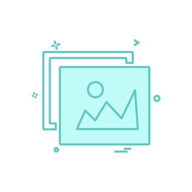 Resim simge tasarlamak vektör