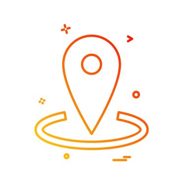 Gezinti simgesi tasarım, renkli vektör çizim