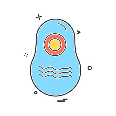 Yüzme simgesi tasarım vektörü