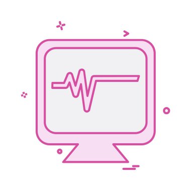 EKG simge tasarlamak vektör