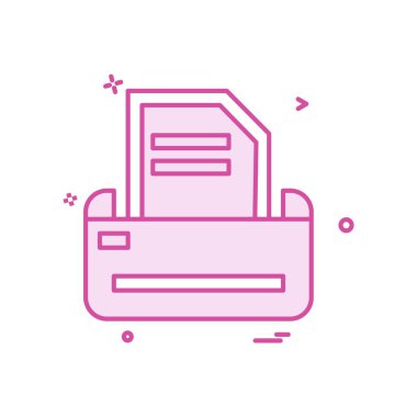 Yazıcı simgesi tasarım, vektör çizim