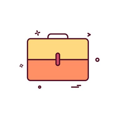 Evrak Çantası'nı simge tasarlamak vektör 