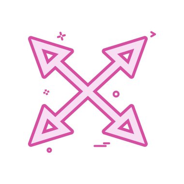 ok dört şekilde simge vektör tasarımı