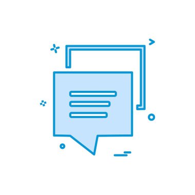 sohbet sms kabarcık simge vektör tasarımı