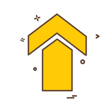 Yukarı ok simgesi tasarım vektörü