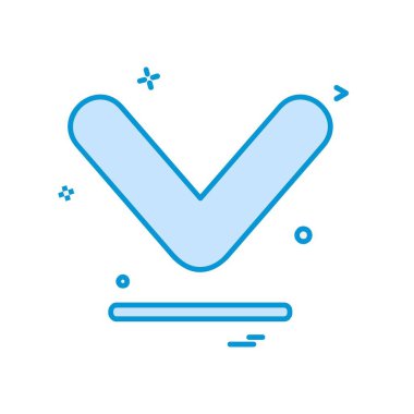 Aşağı ok simgesi tasarım vektörü