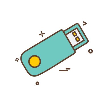 Usb simge tasarım vektörü