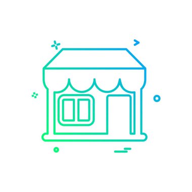 Alışveriş simgesi tasarım vektörü