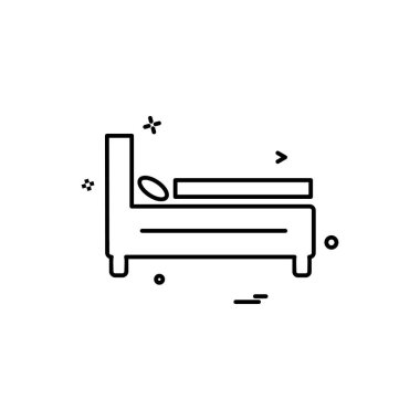 Mobilya simgesi tasarım, renkli vektör çizim