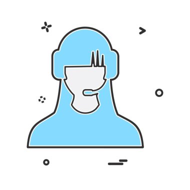 Çağrı merkezi desteği simge tasarlamak vektör 