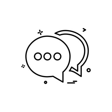 sohbet buble sms simge vektör tasarımı