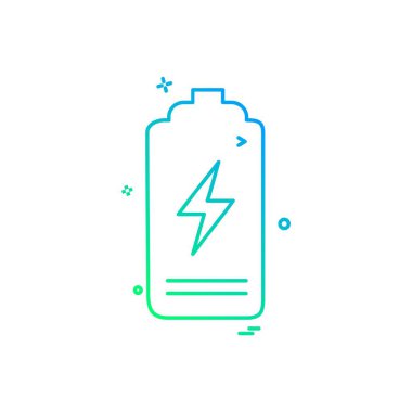 Batarya simgesi tasarım vektörü