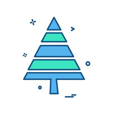 Noel ağacı simge tasarlamak vektör