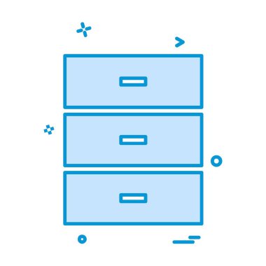 Çekmece simgesi tasarım vektörü 