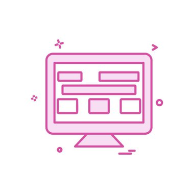 Web yerleşim simgesi tasarım vektörü