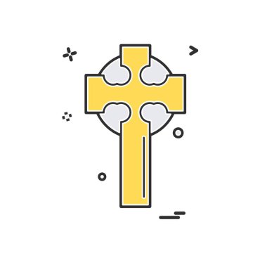 Çapraz simge tasarım vektörü