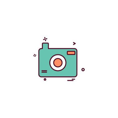 Kamera simgesi tasarım vektörü 