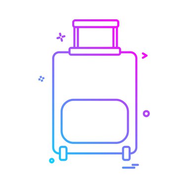 Seyahat çanta simge tasarlamak vektör