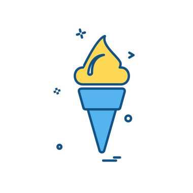 Dondurma simge tasarlamak vektör