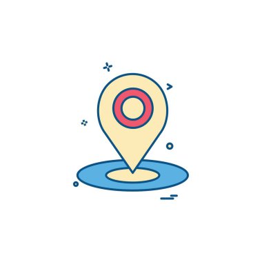 Navigasyon simgesi tasarım vektörü 