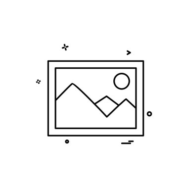 Resim simge tasarlamak vektör 