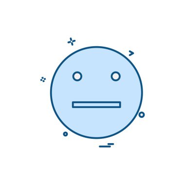 Emoji simgesi tasarım, renkli vektör çizim