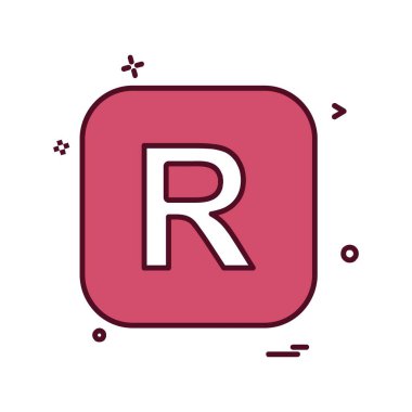 İngilizce alfabe simge tasarlamak vektör 