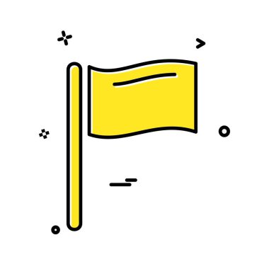 Bayrak simgesi tasarım vektörü