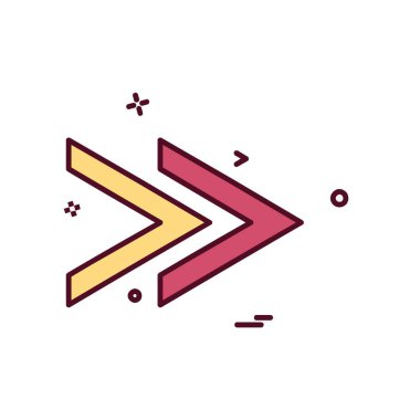 Sağ ok simge tasarlamak vektör