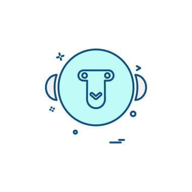 Maymun simge tasarlamak vektör